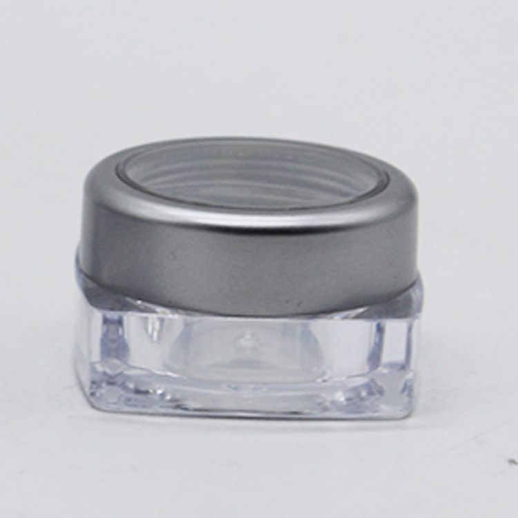Cream Bottle Cream Clear Cylinder Plastic Cosmetic Cream Bottle jar With Black Screw Cap