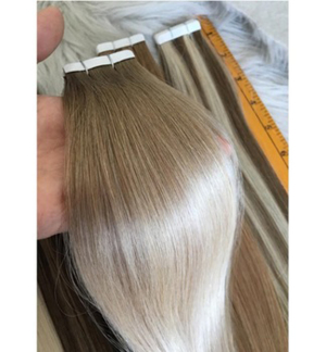 double drawn PU Injected hair Skin weft Tape hair Extension virgin cuticle hair remy cuticle balayage color 