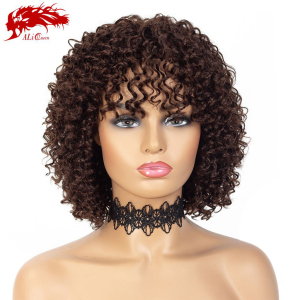 Ali Queen Remy Hair Short Deep wave hairstyles for women human hair wig