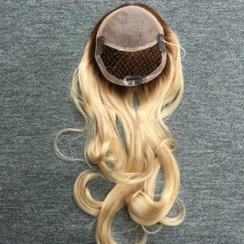 Fishnet Hair Topper Platinum Blonde Color 