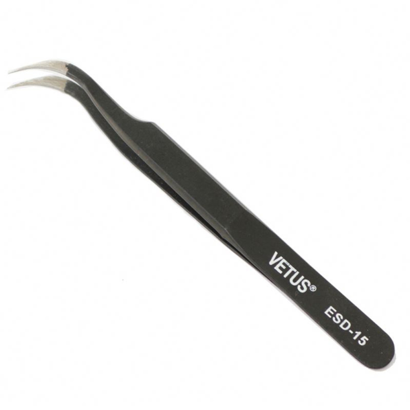 Straight And Curved Stainless Steel Tweezers Eyelash Extension Curved Tweezers for Eyelashes