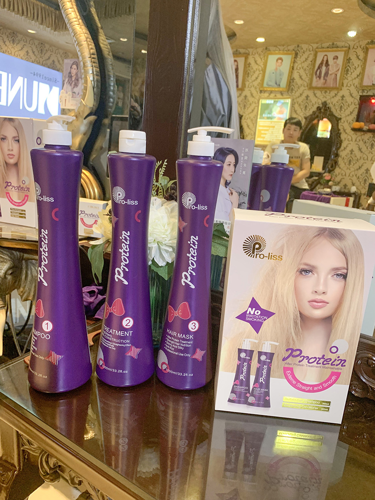 Pro-liss Brand Formaldehyde Free Brazilian Therapy Blue Violet Protein Hair Straightening Smoothing Treatment Keratin 