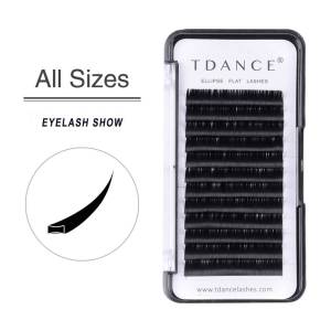 Hand Made Classic Soft Ellipse Flat Natural Real Long New Eyelashes Extensions Supplies Mink Synthetic Single 6-20mm
