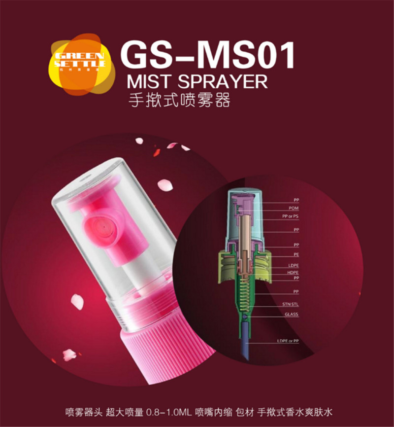 28/410 Colorful Fine Mist Spray Head Mini Sprayer 