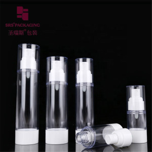 15ML 30ML 40ML 50ML 80ML 100ML 120ML transparent bottle empty plastic cosmetic airless sprayer bottle