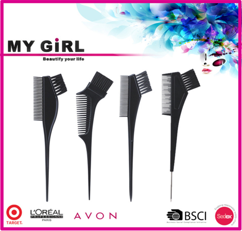 MY GIRL newest fashionable design Tint Needle Hair Dye Brush hair salon plastic dye tint brush,comb brush,hair coloring brush 