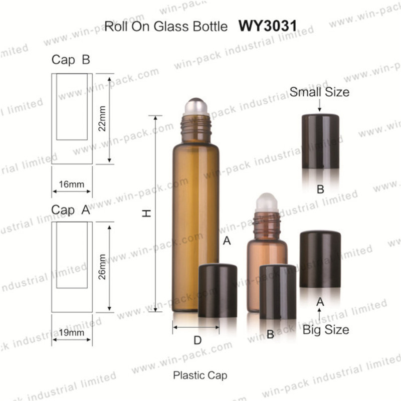 Winpack Tube Amber Glass Essential Oil Bottle 5ml 8ml 10ml