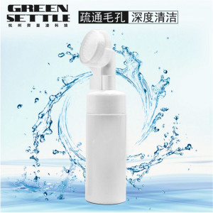 Pet Plastic Foam Pump Bottle with Facial brush 