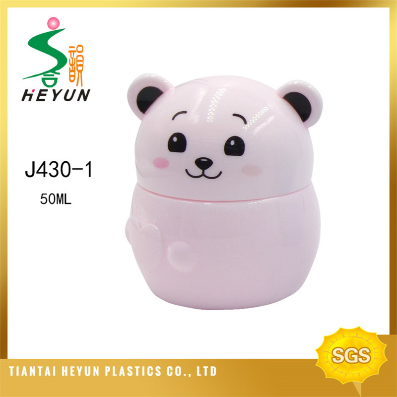 Animal Shape Baby Cream packaging Cute Cosmetic Jars Plastic- 8 oz / 250ml PET plastic cosmetic jars