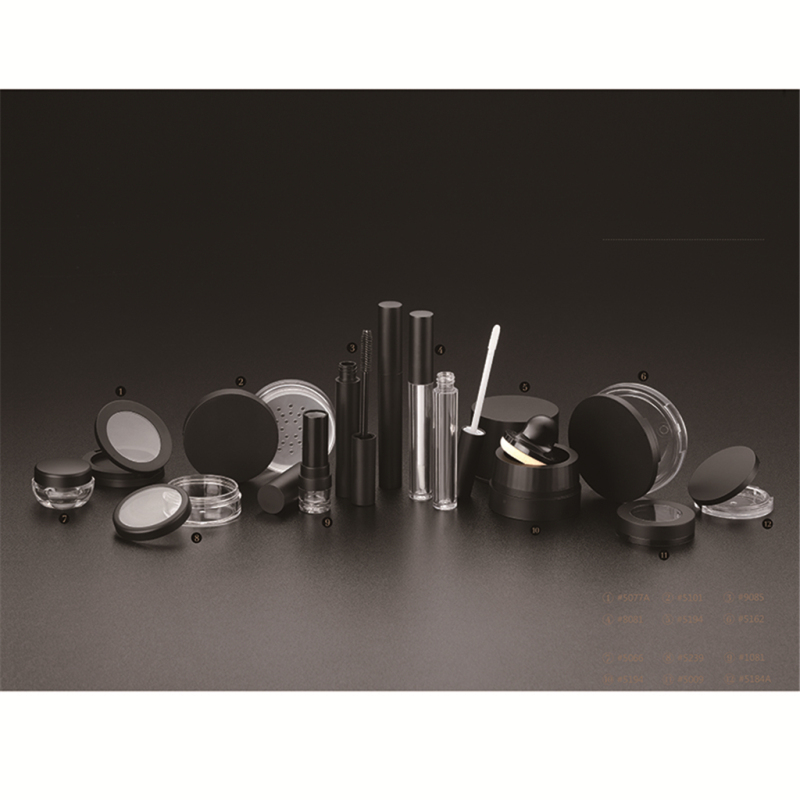 metal silver round custom makeup cosmetic container 
