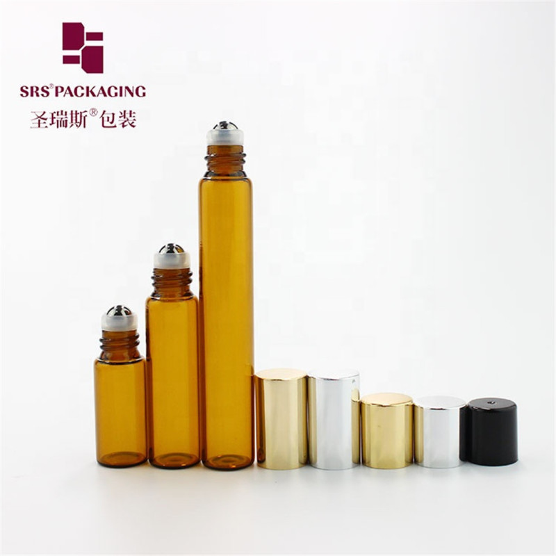 SRS packaging high quality 3ml 5ml 8ml 10ml 15ml roll on clear empty glass perfume essential oil bottle