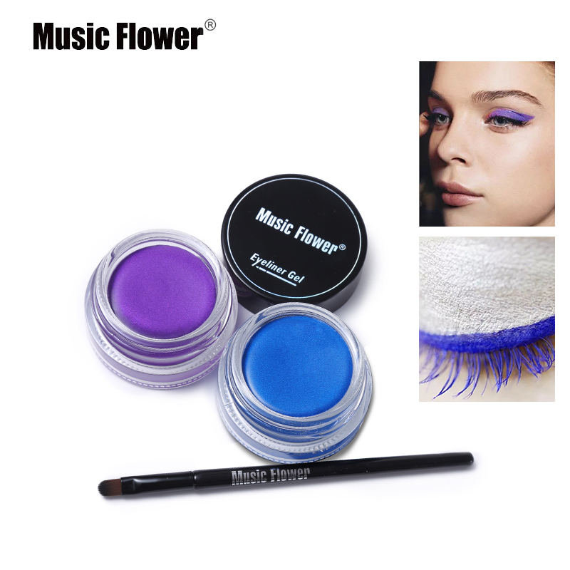 Original Music Flower Name Brand Free Sample Color Smooth Longlasting Waterproof Smudgeproof Sweatproof Eyes Makeup Eyeliner Gel