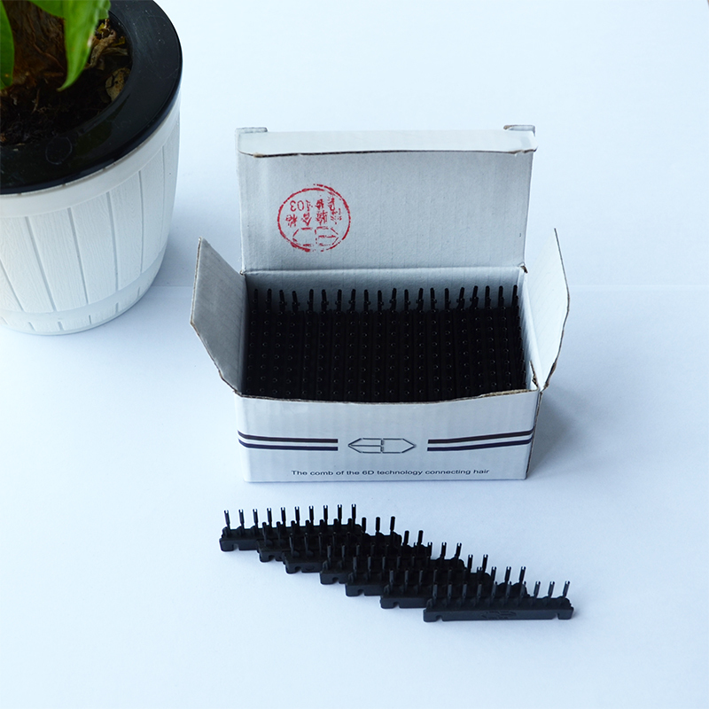 The plastic block of 6D hair extension one piece of C-sharped buckle for hair connecting second time reuse hair 