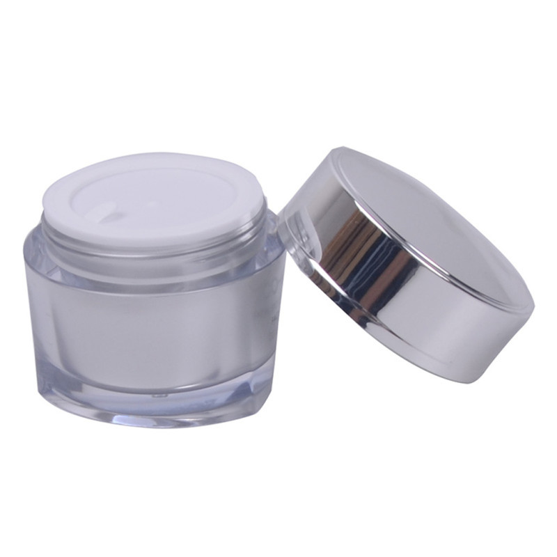 New clear acrylic jar 30ml, jar cosmetic color high cap, acrylic cream jar container