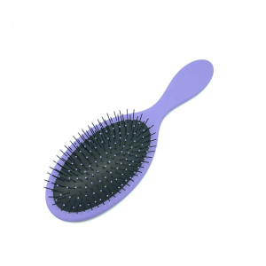 Fashion girls wetbrush rubber finishing hair brush with soft nylon pins 