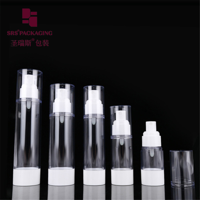 15ML 30ML 40ML 50ML 80ML 100ML 120ML transparent bottle empty plastic cosmetic airless sprayer bottle