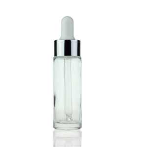 Wholesale 15ml Empty Clear Cosmetic Package Skin Care Packaging Glass Dropper Serum Bottle