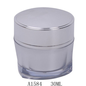 New clear acrylic jar 30ml, jar cosmetic color high cap, acrylic cream jar container