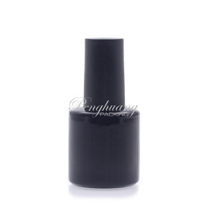 Custom 10ml Black Empty Round UV Nail Gel Polish Glass Bottles