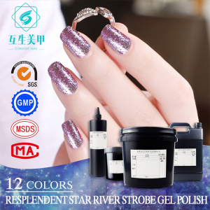 Resplendent Star River strobe gel polish