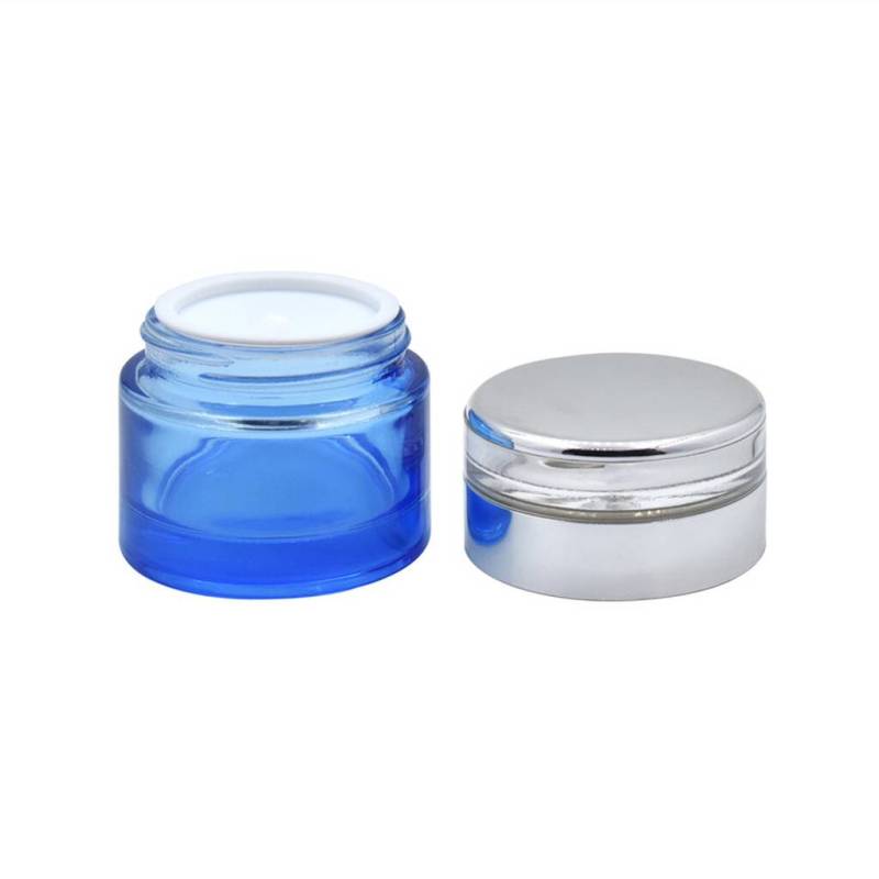 custom design 15g 30g makeup jar 50g glass cosmetic cream containers with acrylic lids