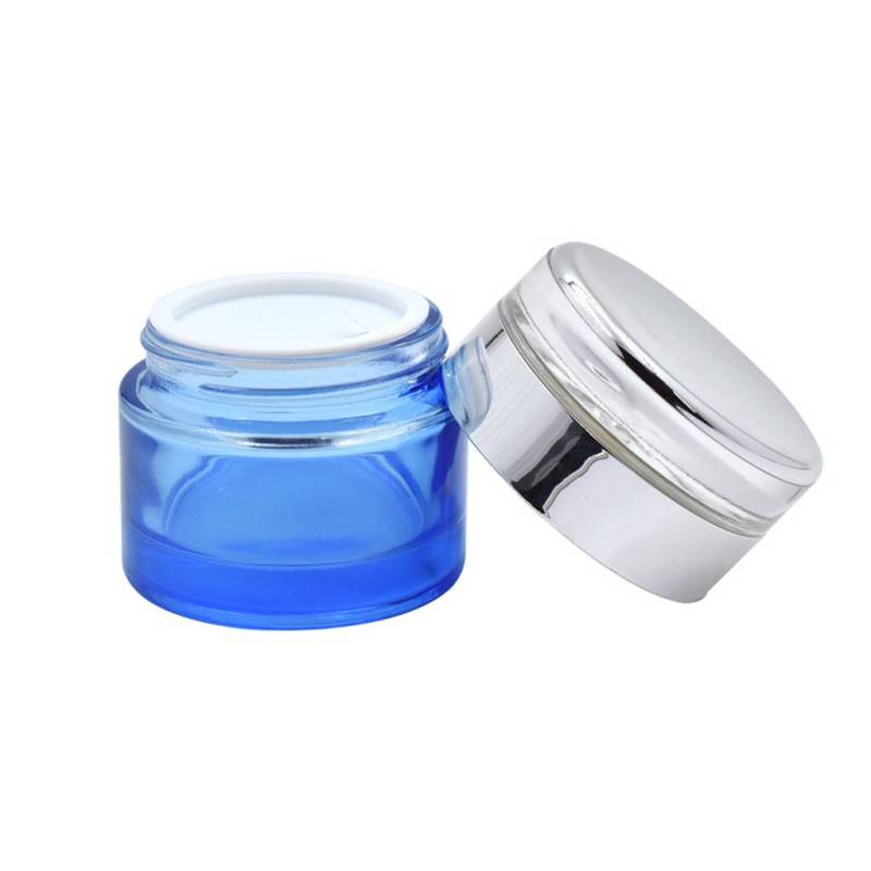 custom design 15g 30g makeup jar 50g glass cosmetic cream containers with acrylic lids