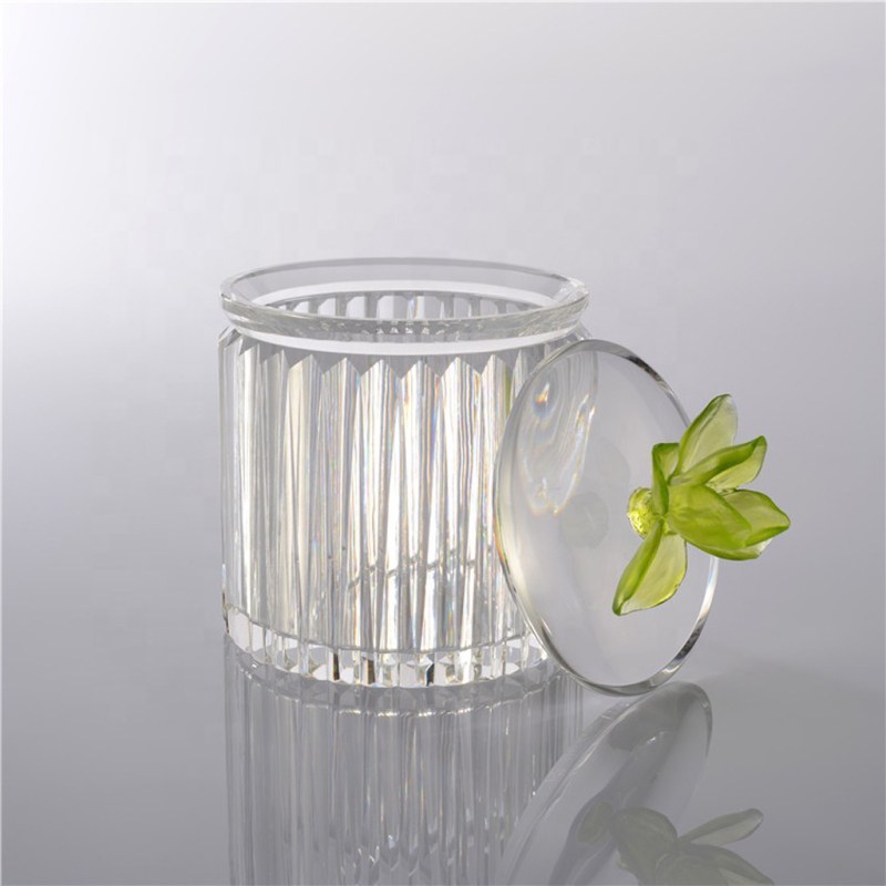 K9 Crystal Candy Can Crystal jar with liuli flower 