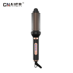 AE-504 CNAIER Heat Comb Curling Flat Iron Brush Professional Hair Curling Iron Rotating Hair Roller Brush
