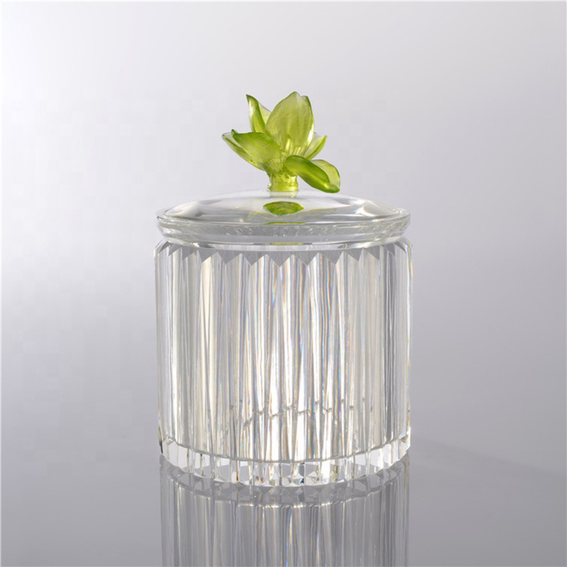 K9 Crystal Candy Can Crystal jar with liuli flower 