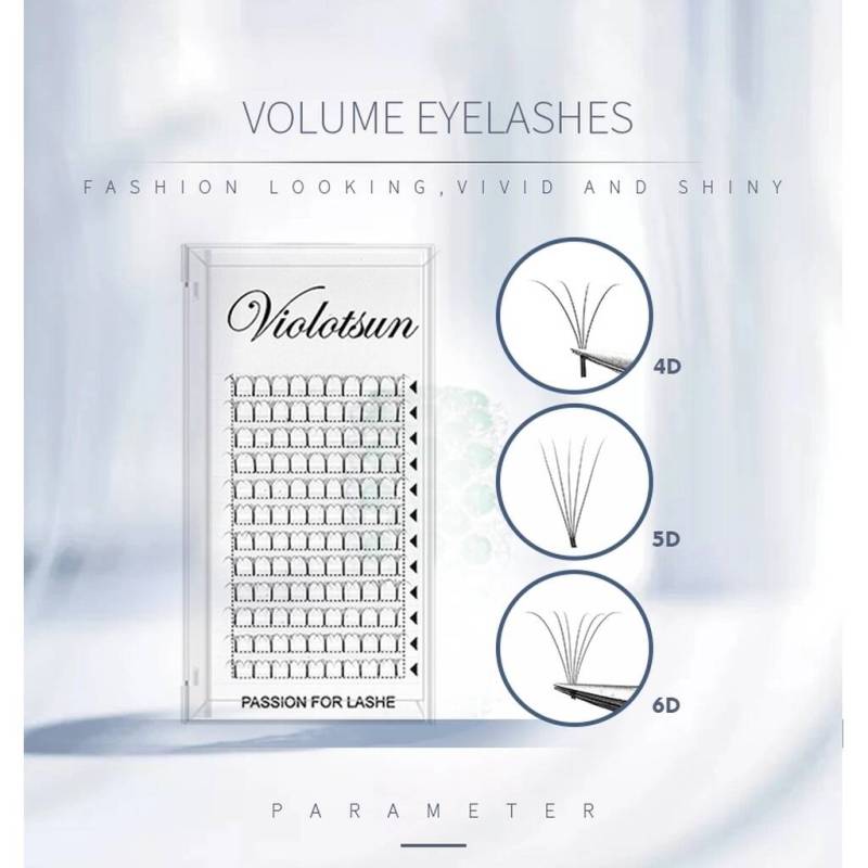 2D 3D 4D 5D 6D Pre fanned lashes Long Stem Premade Fans for Eyelash extension