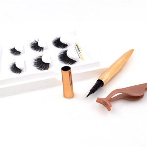 2020 Newest styles 3d false Magnetic eyelashes with packaging box and eyelash magnet 3d magnetic eyeliner eyelash 