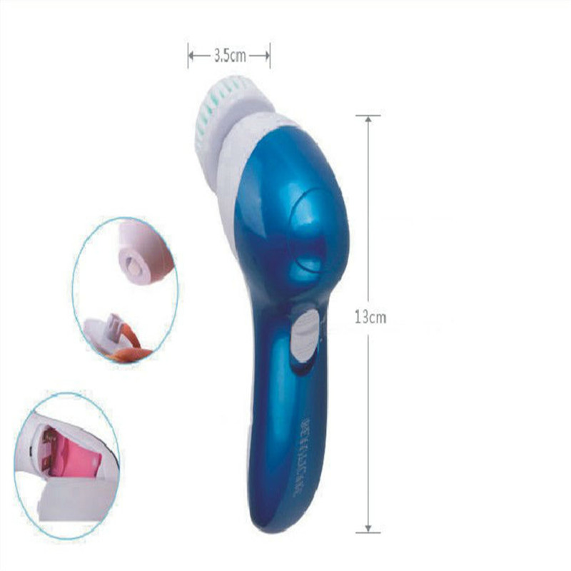 12 in 1 multifunction sonic mini facial cleansing brush with sponge Rotating head face clean