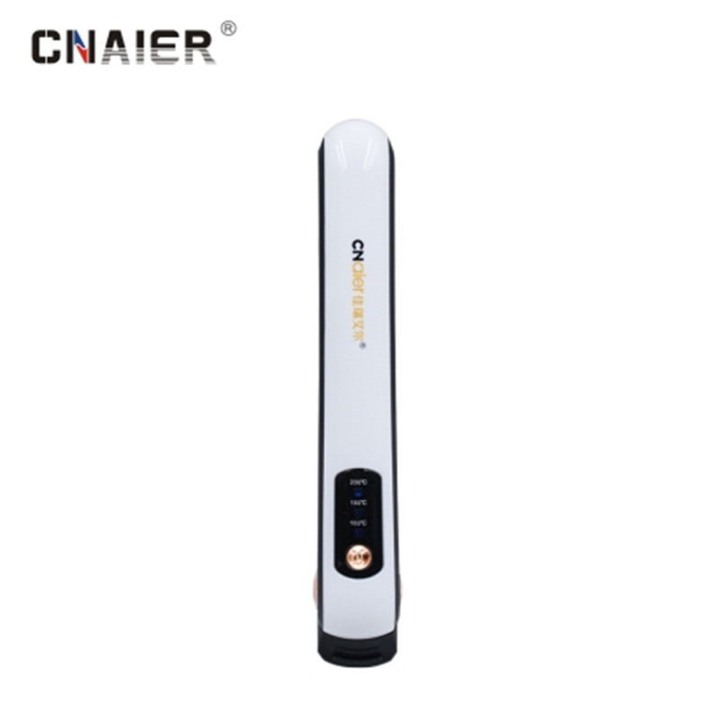 AE-507 CNAIER Mini 3 Heat Modes Usb Powered Rechargeable Cordless Ceramic Coating Hair Straightener Portable Flat Iron