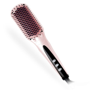 Factory high quality LCD digital anion brush hair straightener  electric straightening hot comb
