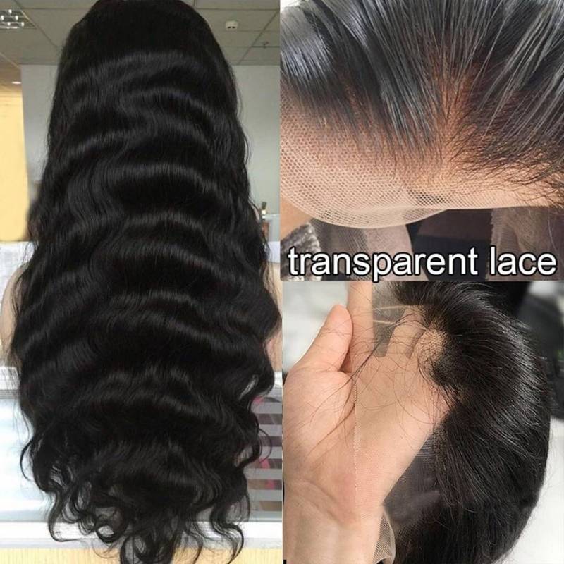 HD Transparent 13x6 Front Lace Wig Loose Wave With Baby Hair Undetectable Lace 100% Human Hair Pre Pluck Wig For Black Women