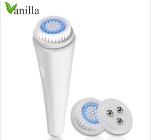 Portable Facial Cleansing Massager Cleaner Electric Silicone Sonic Face Brush 