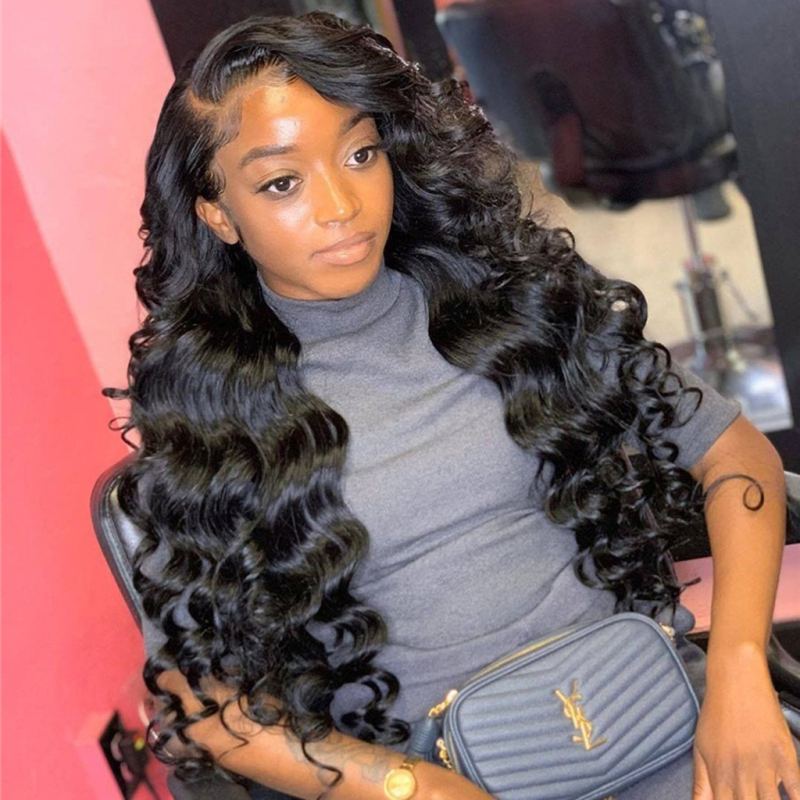 Hot Beauty Cuticle Aligned Hair Peruvian Loose Wave Wigs 13x4 Lace Front Wig With Baby Hair Human Hair Wigs 