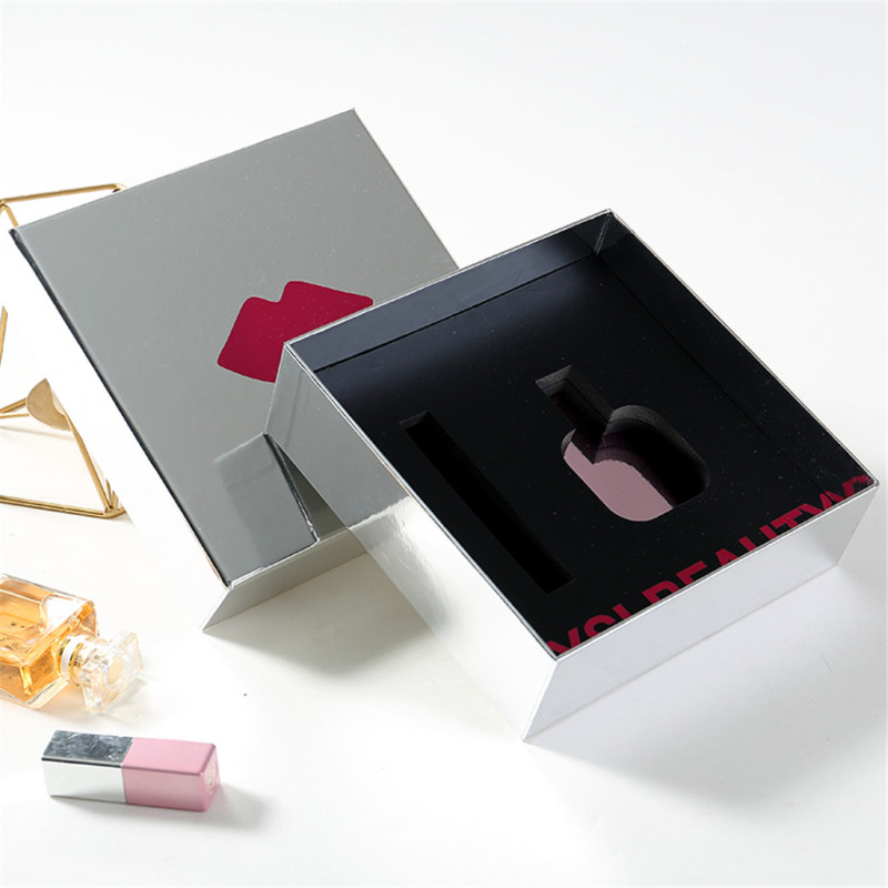 Luxury personal cosmetic makeup lipstick and perfume set packaging gift paper box for Valentine's day 