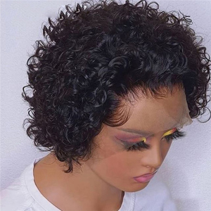 Hot Beauty Hair Brazilian Curly Lace Front Wig 13x4 Lace Virgin Hair Wigs Human Hair Wigs 