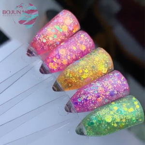 2020 Summer nail arts chunky glitter neon sparkly nail pigment acrylic powder nail polish glitter 
