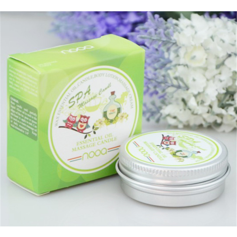 Oil massage candle tin box with spout massage candle for spa