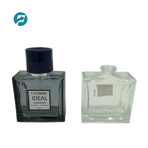 50ml 100ml square cologne perfume glass bottle for men 