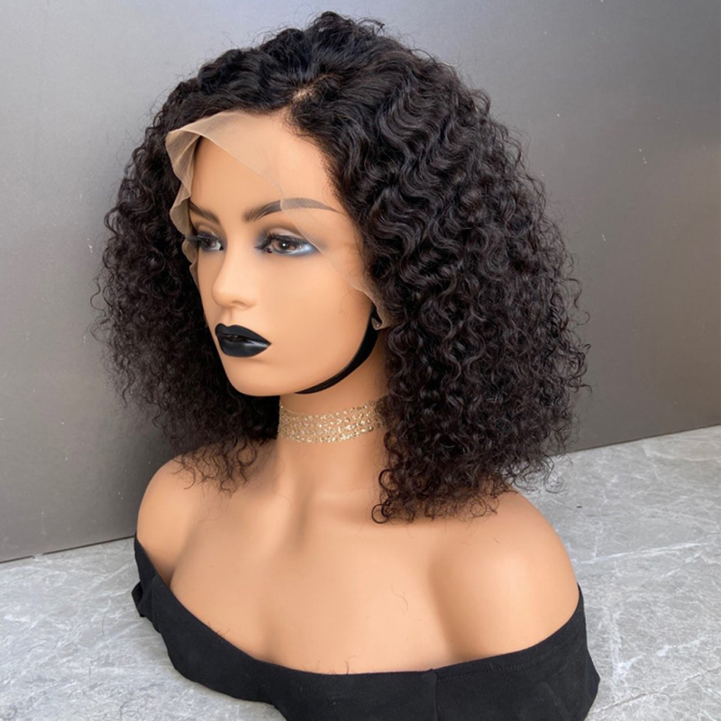 Hot Beauty Hair 13x4 Lace Front Wig Deep Curly Wigs Peruvian Virgin Cuticle Aligned Hair Wholesale Wigs For Black Women 