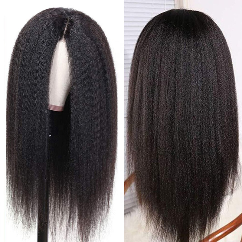 Hot Beauty Peruvian 13x4 Lace Pre-plucked With Baby Hair Wigs Human Hair Kinky Straight Wig Human Hair Lace Front Wigs 