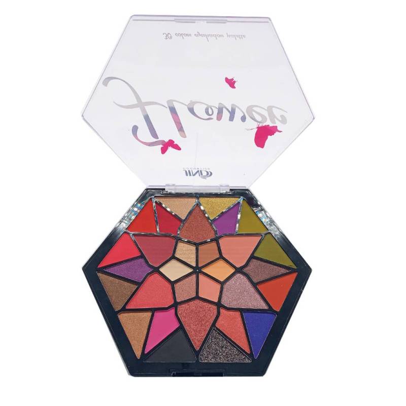 Updared 30 Colors High Pigment Flower Big Private Label Eyeshadow Palette