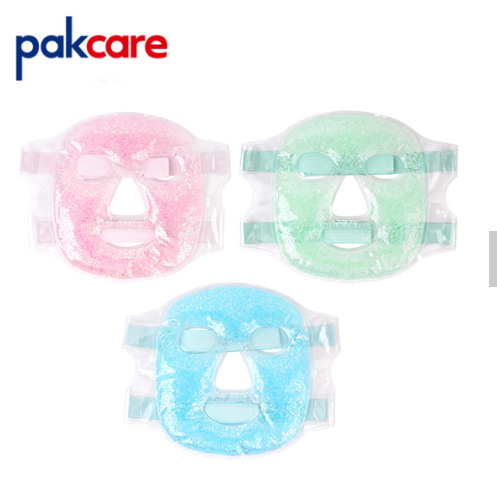 Microwavable Reusable Soft Material Frozen Gel Fragmental Beads Full Face Cooling Gel Facial Mask 