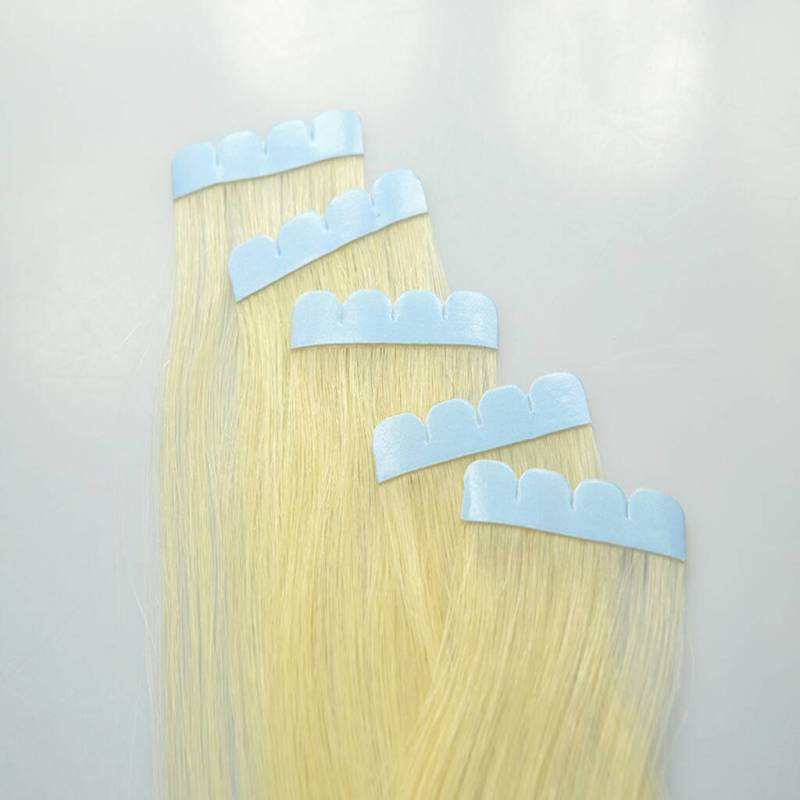 Wholesale hot sale 100% raw indian unprocessed virgin hair. soft tangle free wave tape in human hair extensions