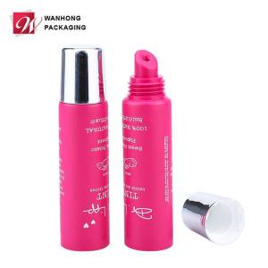 Customized Lip Balm Empty Cosmetic Tube Soft Packaging with Plating Screw on cap