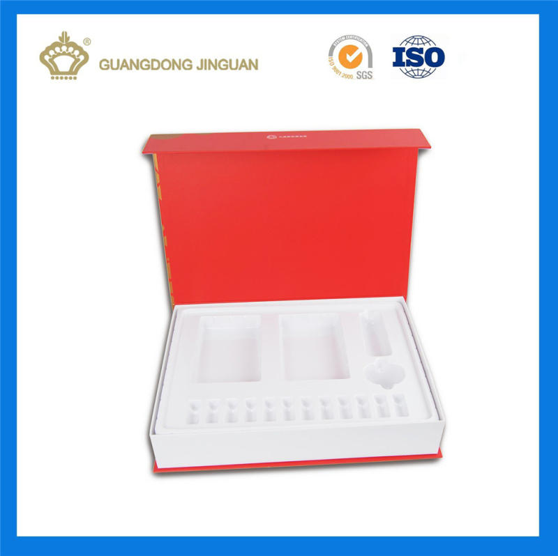 Custom printed corrugated cosmetic packaging box and insert 