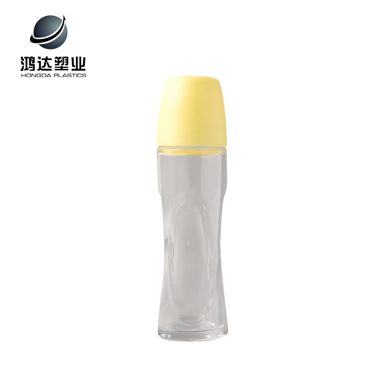 New design personal care 65ml glass perfume roll on bottles with roll on ball 